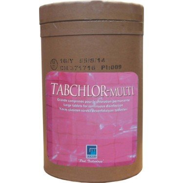 GEMAŞ ''TABCHLOR-MULTİ(MULTİ TABLET)'' STABİLİZE TRİKLOR(90'LIK KLOR) TABLETİ,200 GR.